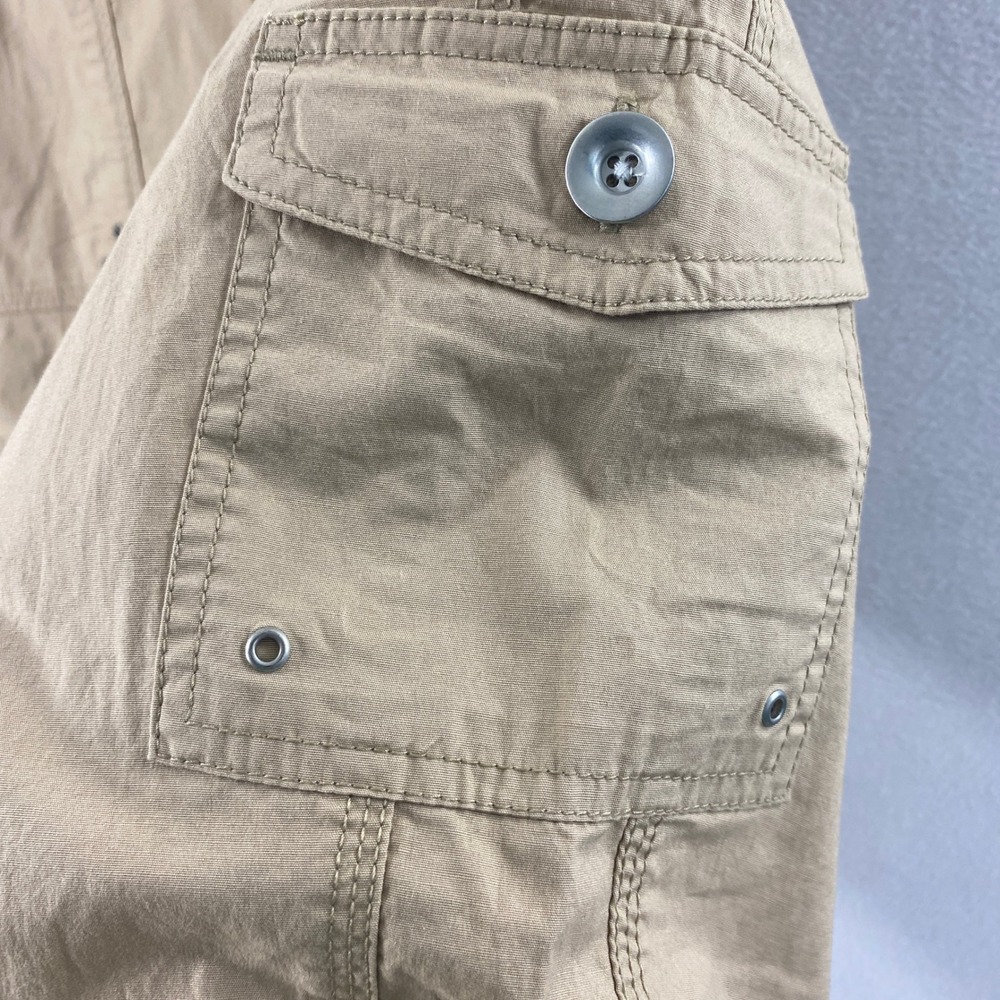 Cato Cargo Capri Pants Womens Plus Size 16W Tan Khaki Utility Crop Mid Rise Gorp - Picture 12 of 13
